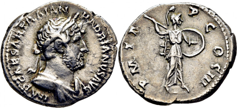 ROMA IMPERIO. Adriano. Denario. 119-122 d.C. Busto laureado a derecha. PM TR P C...