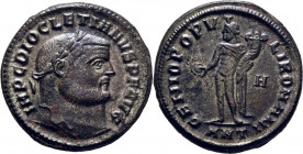 ROMA IMPERIO. Diocleciano. Antioquía. Follis. EBC+/EBC. Buen ejemplar. Llamativo retrato