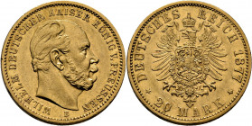 ALEMANIA. Prusia. Guillermo II. 20 marcos. 1877-B. EBC/EBC+