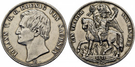 ALEMANIA. Sajonia. Juan V. Victoria sobre Francia. 1 thaler. 1871-B. Casi EBC+
