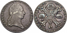 AUSTRIA. Francisco II. Kronentaler. C=Praga. 1795