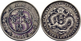 CHINA. Kwamp-tump. 20 céntimos. 1890 a 1908