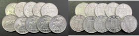 ESTADO ESPAÑOL. 5 céntimos. Jinete ibérico. 1945. SC. Lote de 10