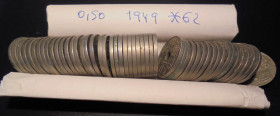 ESTADO ESPAÑOL. 50 céntimos. 1949*62. Lote de 100