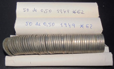 ESTADO ESPAÑOL. 50 céntimos. 1949*62. Lote de 150
