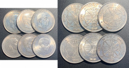 ESTADO ESPAÑOL. 100 pesetas. 1966*66 (3), 1967 (1) y 1968 (2). Lote de 6