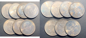 ESTADO ESPAÑOL. 100 pesetas. 1966*66 (3), 1967 (2) y 1968 (2). Lote de 7