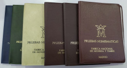 ESTADO ESPAÑOL y JUAN CARLOS I. Carteras de la FNMT. 1973, 1974, 1975, 1976..lote de 6 carteras