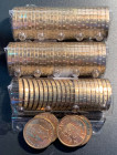 JUAN CARLOS I. 100 pesetas. 1989 y 1990 (2). Tres tubos de plástico. Lote de 75