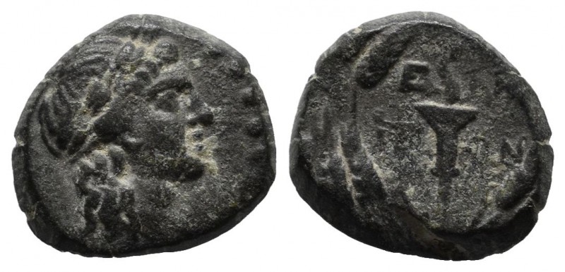 Aeolis, Elaia. ca.2nd-1st centuries BC. Æ (13mm, 2.02g). Head of Demeter right, ...