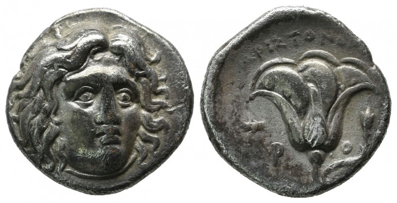 Caria, Rhodes. ca.275-250 BC. AR Didrachm (18mm, 6.40g). Aristonomos, magistrate...