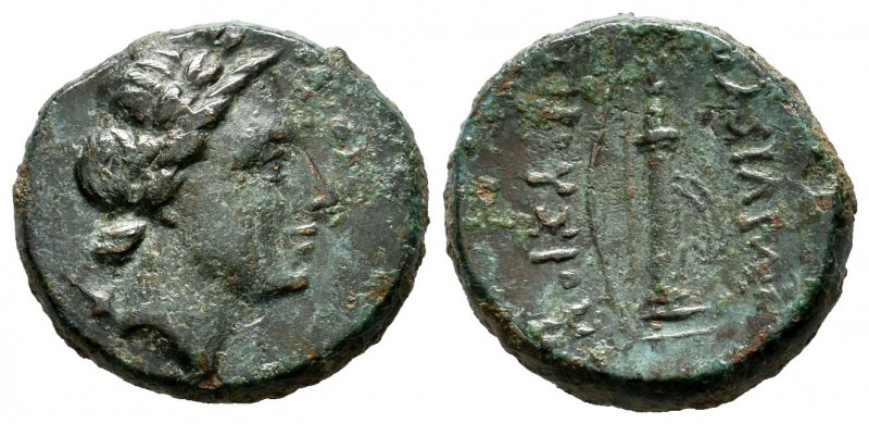 Kings of Bithynia. Prusias I Chloros ca.230-182 BC. Æ (17mm, 5.53g). Laureate he...