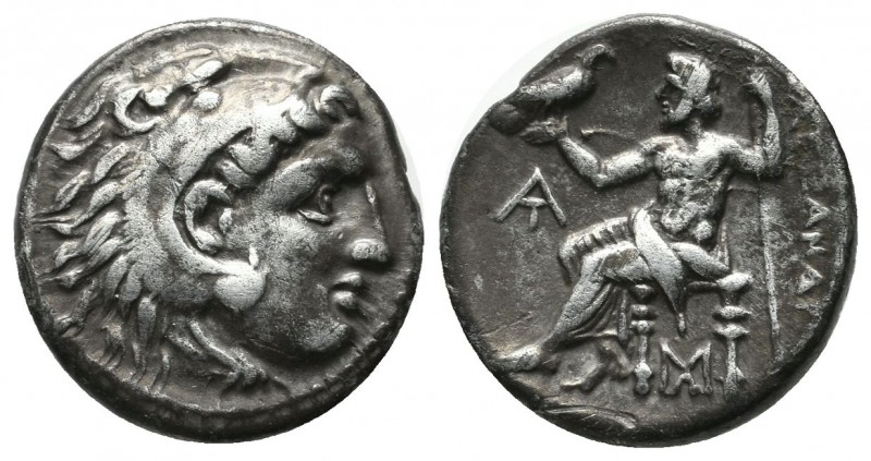 Kings of Macedon. Alexander III ‘the Great’. 336-323 BC. AR Drachm (16mm, 4.19g)...