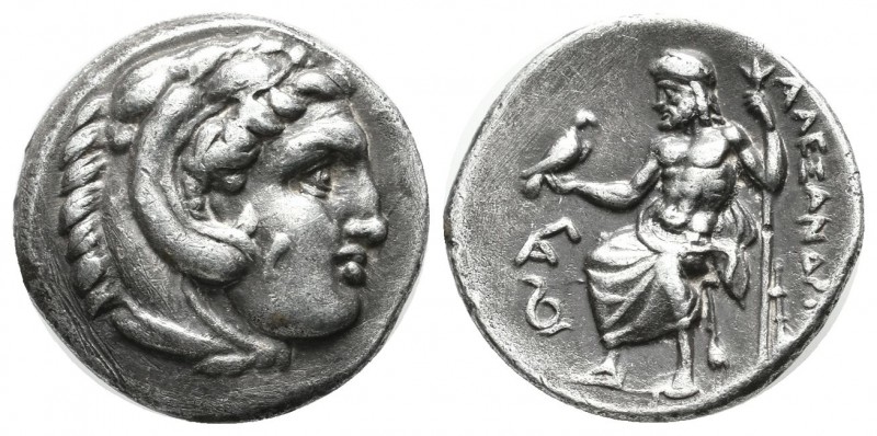 Kings of Macedon. Alexander III 'the Great'. 323-317 BC. AR Drachm (16mm, 4.22g)...