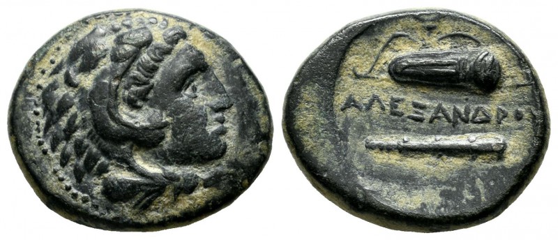 Kings of Macedon. Alexander III 'the Great', 336-323 BC. Æ unit (19mm, 6.29g). U...
