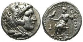 Kings of Macedon. Philip III Arrhidaios, 323-317 BC. AR Tetradrachm (25mm, 16.94g). In the name of Alexander III. Sardes mint. Struck under Menander o...