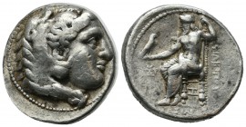 Kings of Macedon. Philip III Arrhidaios, 323-317 BC. AR Tetradrachm (26mm, 17.00g). Arados mint. Head of Herakles right, wearing lion skin. / BAΣIΛEΩΣ...