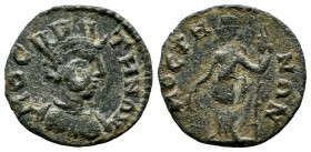 Lydia, Mostene. Pseudo-autonomous. ca.2nd-3rd centuries AD. Æ (18mm, 1.88g). MOCTHNΩN. Turreted and draped bust of Tyche right. / MOCTH-NΩN. City-godd...