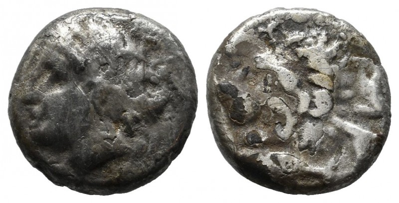 Mysia, Kyzikos. ca.390-340 BC. AR Drachm (14mm, 2.89g). Head of Kore Soteira, ha...