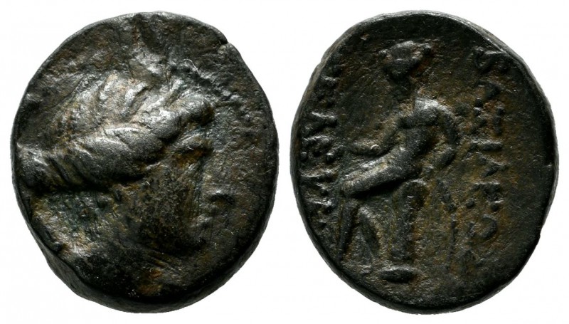 Seleukid Kingdom. Seleukos III Keraunos, 226-223 BC. Æ Dichalkon (15mm, 3.87g). ...