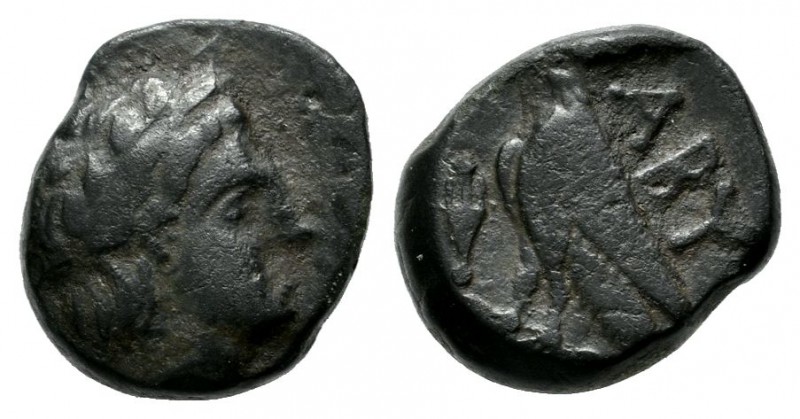 Troas, Abydos. ca.400 BC. Æ (11mm, 1.61g). Laureate head of Apollo right / ABY, ...