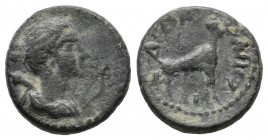 Asia Minor. ca.1st-2nd century AD. Uncertain mint. Æ (13mm, 2.11g). Draped bust of Artemis Persica right, with quiver over shoulder, bow to right. / H...