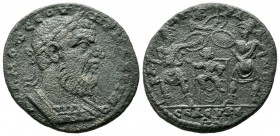 Cilicia, Seleucia ad Calycadnus. Macrinus, AD.217-218. Æ (28mm, 12.08g). [...] OΠ CЄOVHP MAKPINOC. Laureate and cuirassed bust right. / CЄΛЄVKЄ-ΩN KA-...