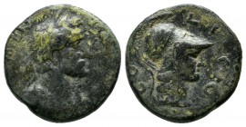 Lycaonia, Iconium (as Claudiconium / Eikonion). Antoninus Pius, AD.138-161. Æ (18mm, 3.78g). ANTONIN-VS PIVS AVG. Laureate, draped and cuirassed bust ...