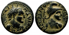 Lycaonia, Iconium (as Claudiconium / Eikonion). Titus (Caesar) AD.69-79. Æ (19mm, 5.37g). AYTOKPATωP TITOC KAICAP. Laureate, draped and cuirassed bust...