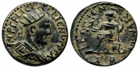 Lycaonia, Iconium (as Claudiconium). Gallienus, AD.253-268. Æ (23mm, 7.89g). IMP Γ P LIC CΑΛΛIEΝVC P Γ A. Radiate, draped and cuirassed bust right. / ...