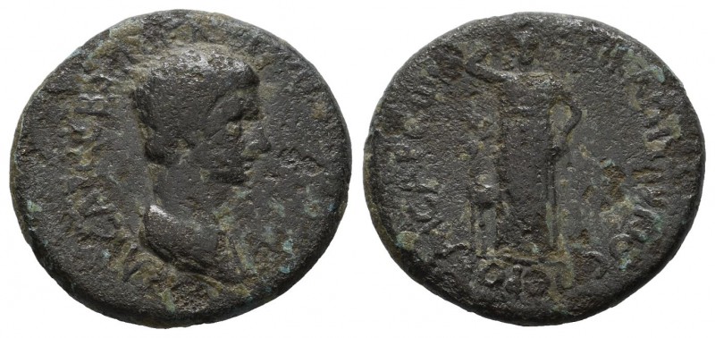 Lydia, Hierocaesaraea. Nero, AD.54-68. Æ (20mm, 4.98g). Kapitonos, magistrate. S...