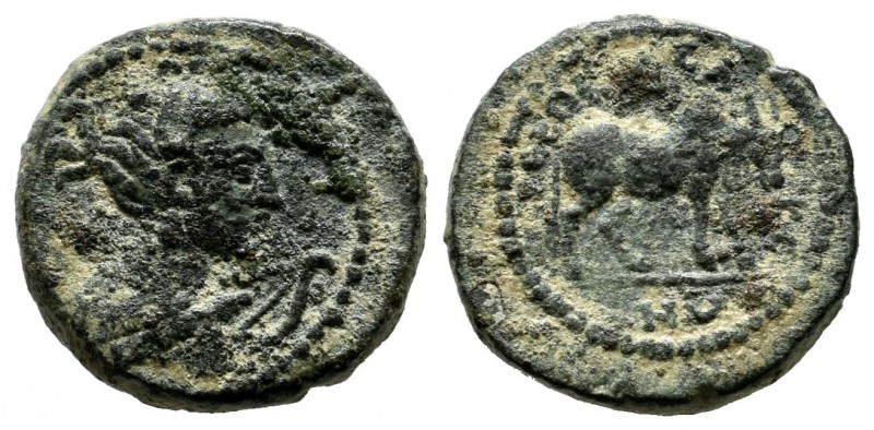 Lydia, Hierocaesaraea. Pseudo-autonomous. ca.54-138 AD. Æ (15mm, 3.28g). Draped ...