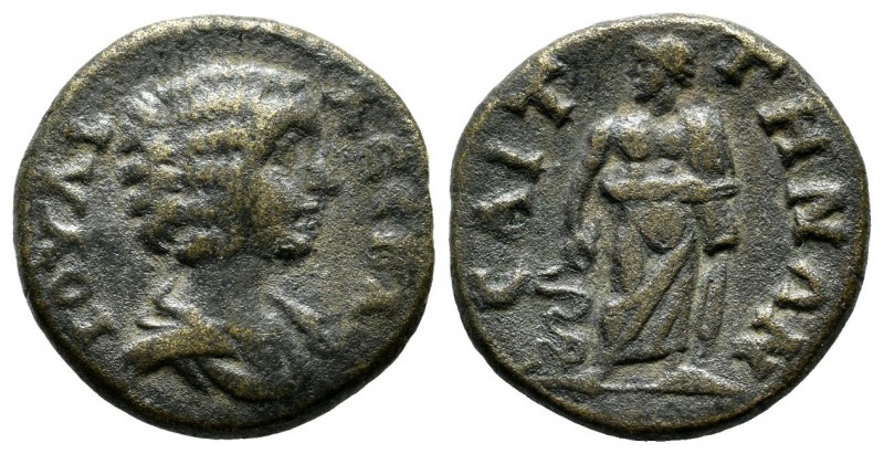 Lydia, Saitta. Julia Domna, AD 193-217. Æ (18mm, 3.40g). IOYΛIA ΔOMNA CEB. Drape...