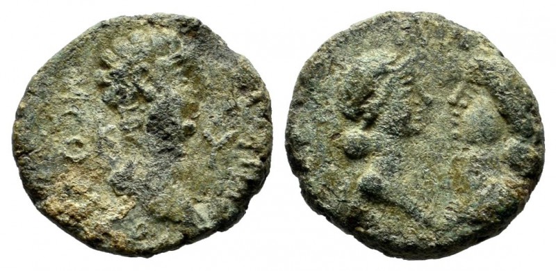 Mysia, Kyzikos. Britannicus, with Octavia and Antonia. 41-55 AD. Æ (12mm, 1.60g)...