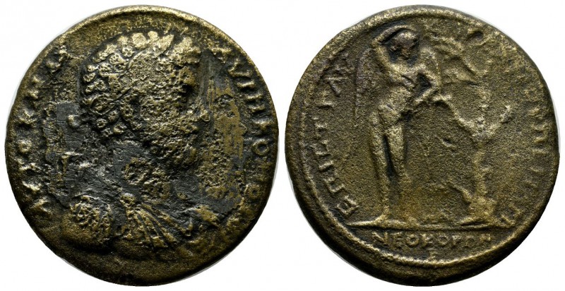 Mysia, Pergamon. Commodus, AD.180-192. M. Ai. Glykonianos, strategos. Æ Medallio...