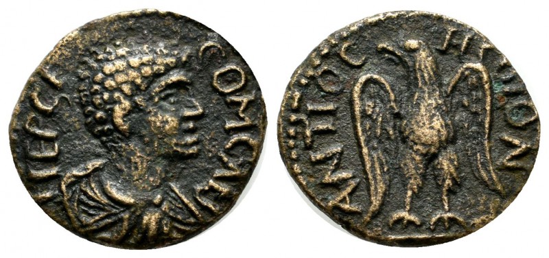 Pisidia, Antiochia. Commodus, AD.177-192. Æ (15mm, 2.68g). IIEPSE COM CAES. Laur...