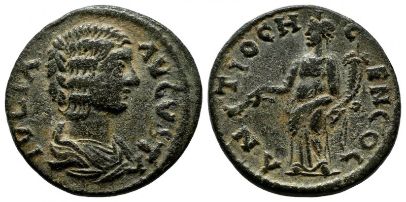 Pisidia, Antiochia. Julia Domna, AD.193-211. Æ (22mm, 4.98g). IVLIA AVGVSTA. Dra...