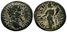 Pisidia, Antiochia. Septimius Severus, AD.193-211. Æ (21mm, 4.55g). L SEPT SEV PE-RT AVG IMP PP. Laureate head right. / ANTIOCH GEN COL CAE. Tyche or ...