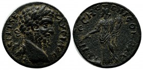 Pisidia, Antiochia. Septimius Severus, AD.193-211. Æ (22mm, 7.37g). SEVERVS PIVS AVG. Laureate head right / ANTIOCH GENI COL CAES, Genius standing lef...