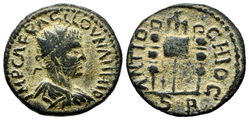 Pisidia, Antiochia. Volusian, AD.251-253. Æ (20mm, 4.60g). IMP CAE RASLLOVNAHI A...