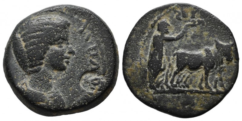 Seleucis and Pieria. Laodicea ad Mare. Julia Domna (Augusta), AD.193-217. Æ (22m...