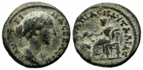 Thrace, Pautalia. Faustina Junior (Augusta), AD.147-175. Æ (20mm, 4.83g). ΦAVCTEI-NA CEBACTH. Draped bust right. / OVΛΠIACΠA-VTAΛIAC (Ulpia Pautalia)....