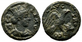 Troas, Alexandreia Troas. Civic Issue. ca.2nd-3rd centuries AD. Æ (20mm, 5.25g). CO-L TRO. Draped and turreted bust of Tyche right; vexillum behind. /...
