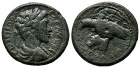 Troas, Alexandreia Troas. Commodus, AD. 177-192. Æ (24mm, 8.20g). COMMODOC CAE AV GER. Laureate, draped and cuirassed bust of Commodus (youthful) righ...