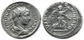 Elagabalus, AD.218-222. AR Antoninianus (22mm, 4.45g). Rome. IMP CAES ANTONINVS AVG. Radiate, draped and cuirassed bust right. / VICTOR ANTONINI AVG. ...