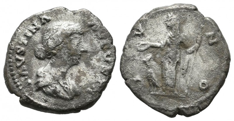 Faustina II. wife of Marcus Aurelius, (Augusta) AD.146-175. AR Denarius (18mm, 3...