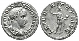 Gordian III AD.238-244. AR Denarius (19mm, 3.30g). Rome. IMP GORDIANVS PIVS FEL AVG, radiate, draped and cuirassed bust of Gordian right / AETERNITATI...