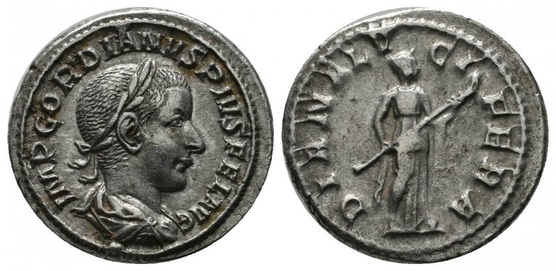 Gordian III AD.238-244. AR Denarius (19mm, 4.02g). Rome. IMP GORDIANVS PIVS FEL ...