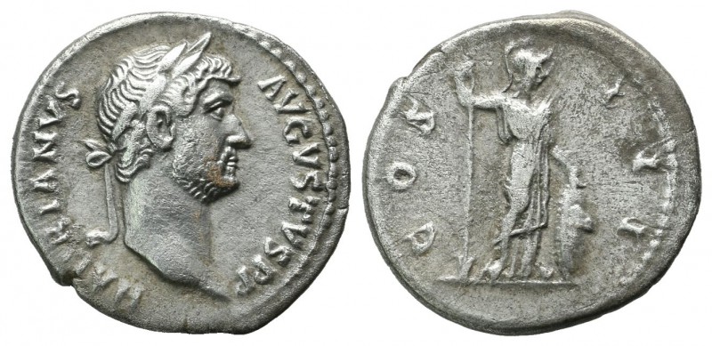 Hadrian, AD.117-138. AR Denarius (17mm, 2.94g). Rome. Struck AD. 128-132. HADRIA...