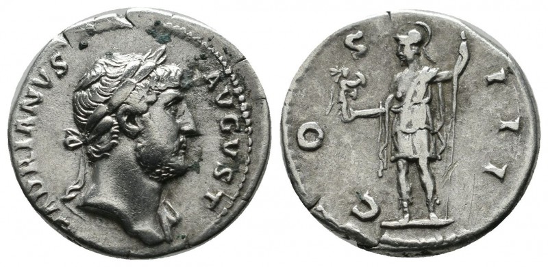 Hadrian, AD.117-138. AR Denarius (18mm, 3.45g). Rome mint, struck AD.124-128. HA...